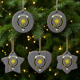 Shepherd Tartan Crest Christmas Ceramic Ornament